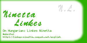 ninetta linkes business card